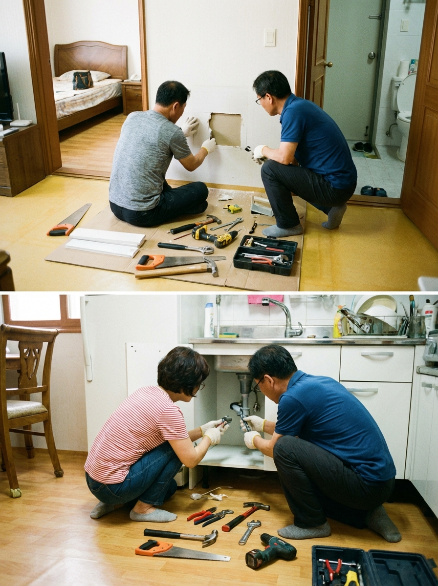 50대 집수리 교육 실습 현장 - 서울 경기 초보자 수업