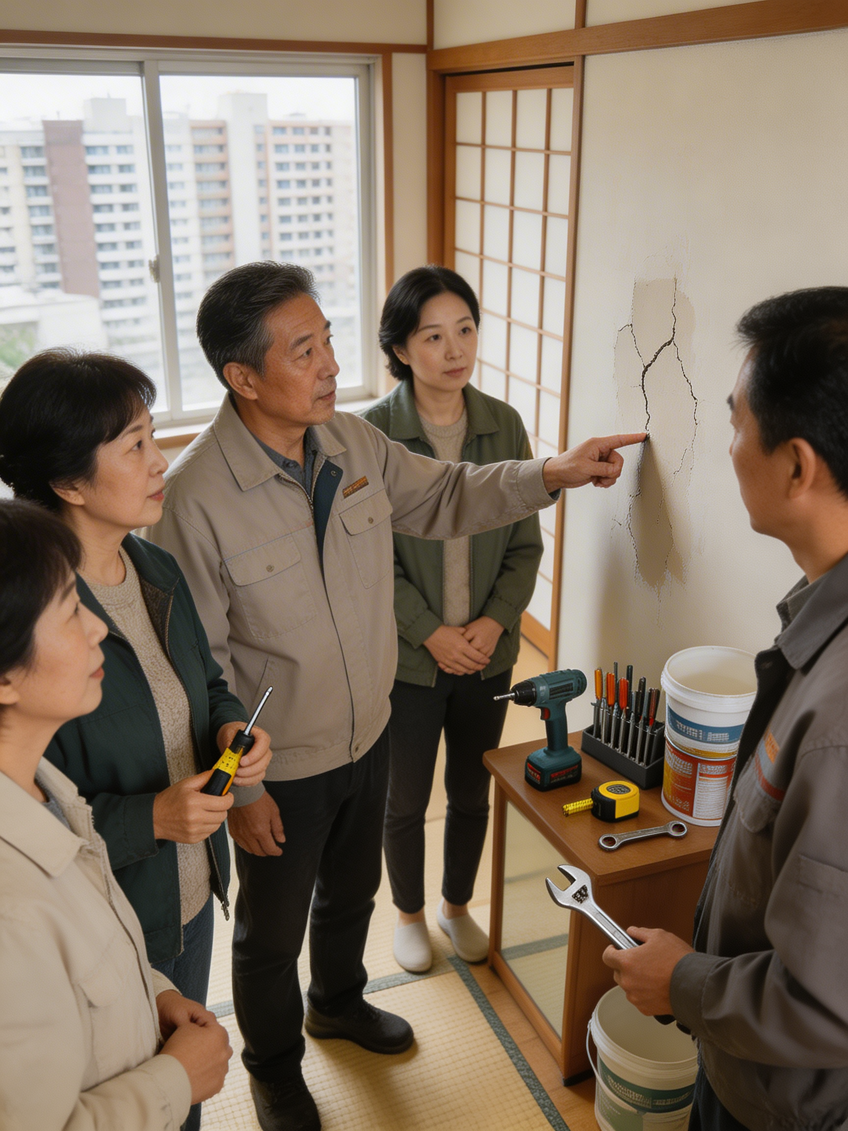 기술 없는 50대 초보자 손기술 수업 장면